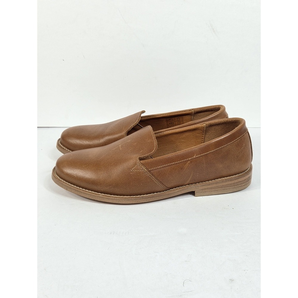 Patina Brown Leather Loafers Handmade in Mexico Women Sz 7.5